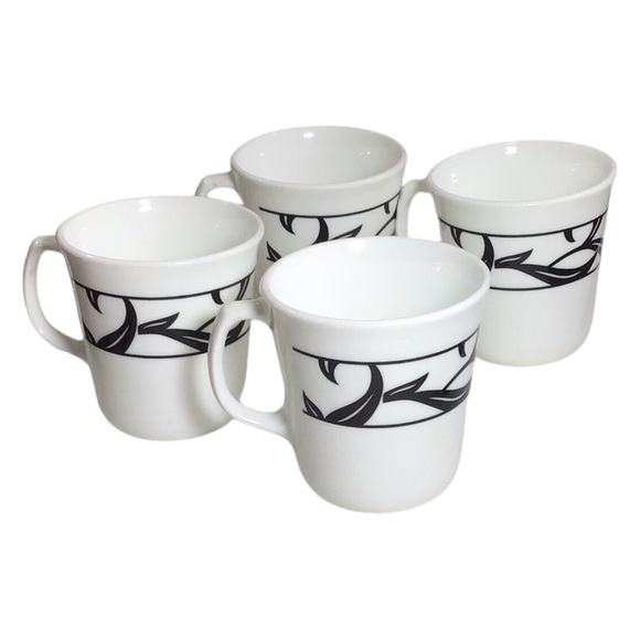 Set Of 4 Corning Corelle LYRICS Coffee Mugs Tea Cups 8 OZ. VTG - Picture 1 of 8